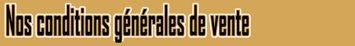 Titre : Conditions G�n�rales de vente