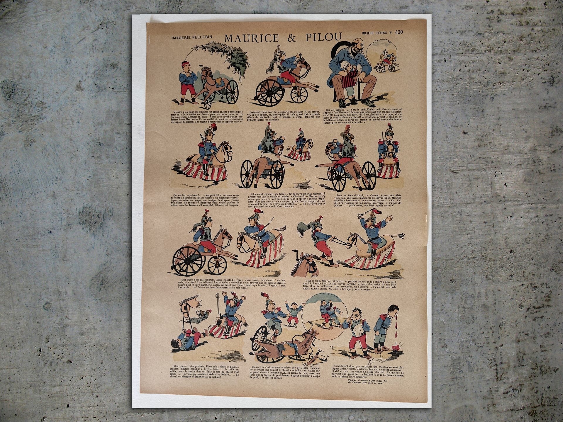 Chromolithographie Maurice et Pilou Imagerie Pellerin No 430