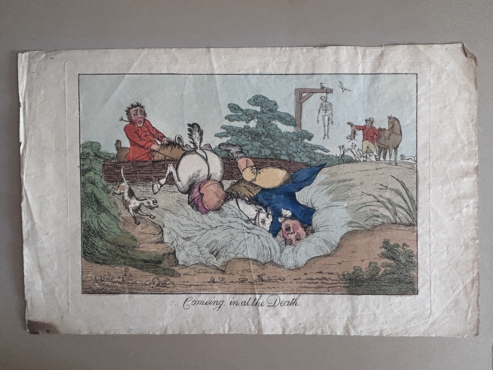 Coming in at the Death, estampe satirique de James Gillray