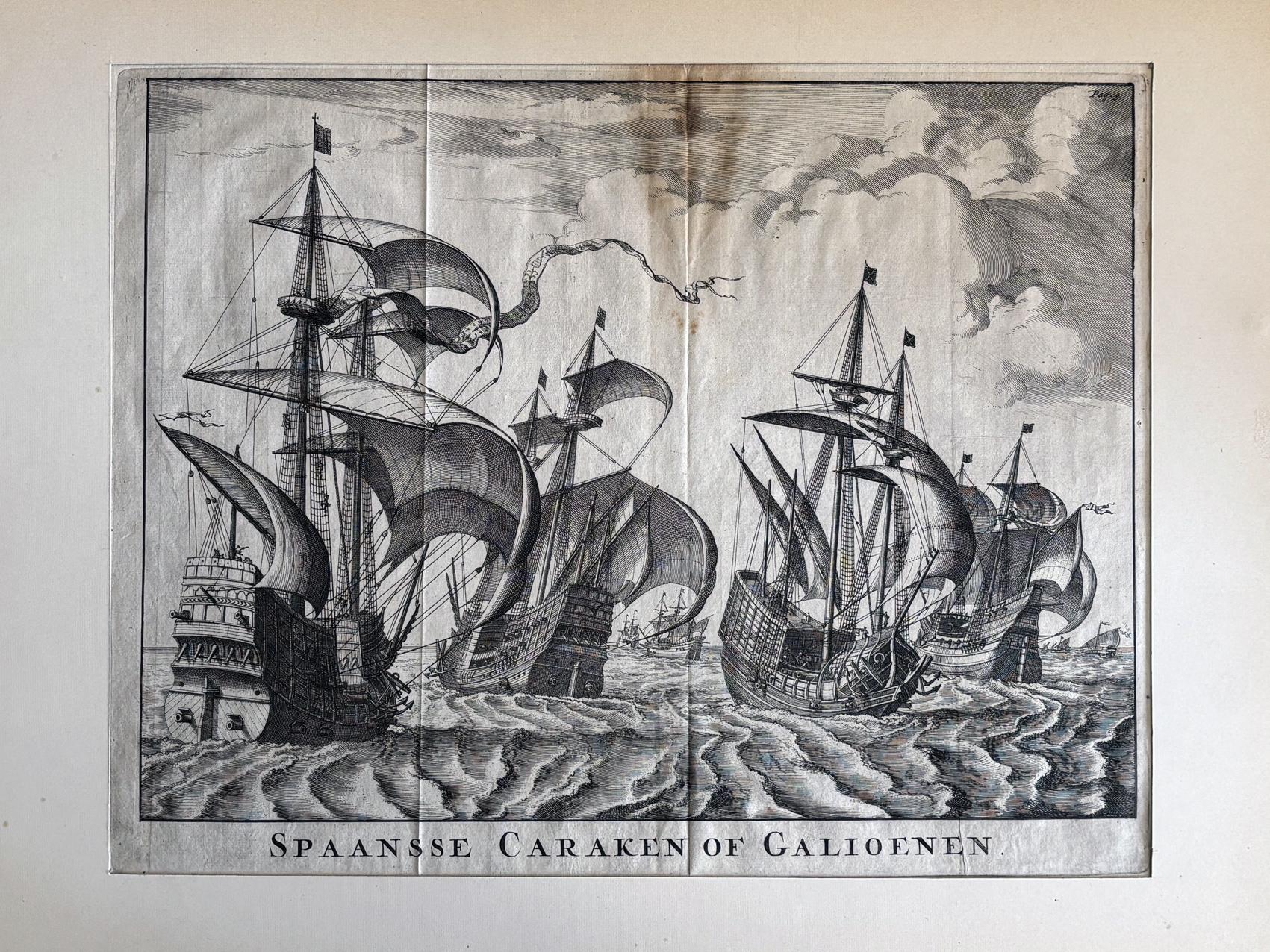 Gravure XVIIe : Spaansse Caraken of Galioenen