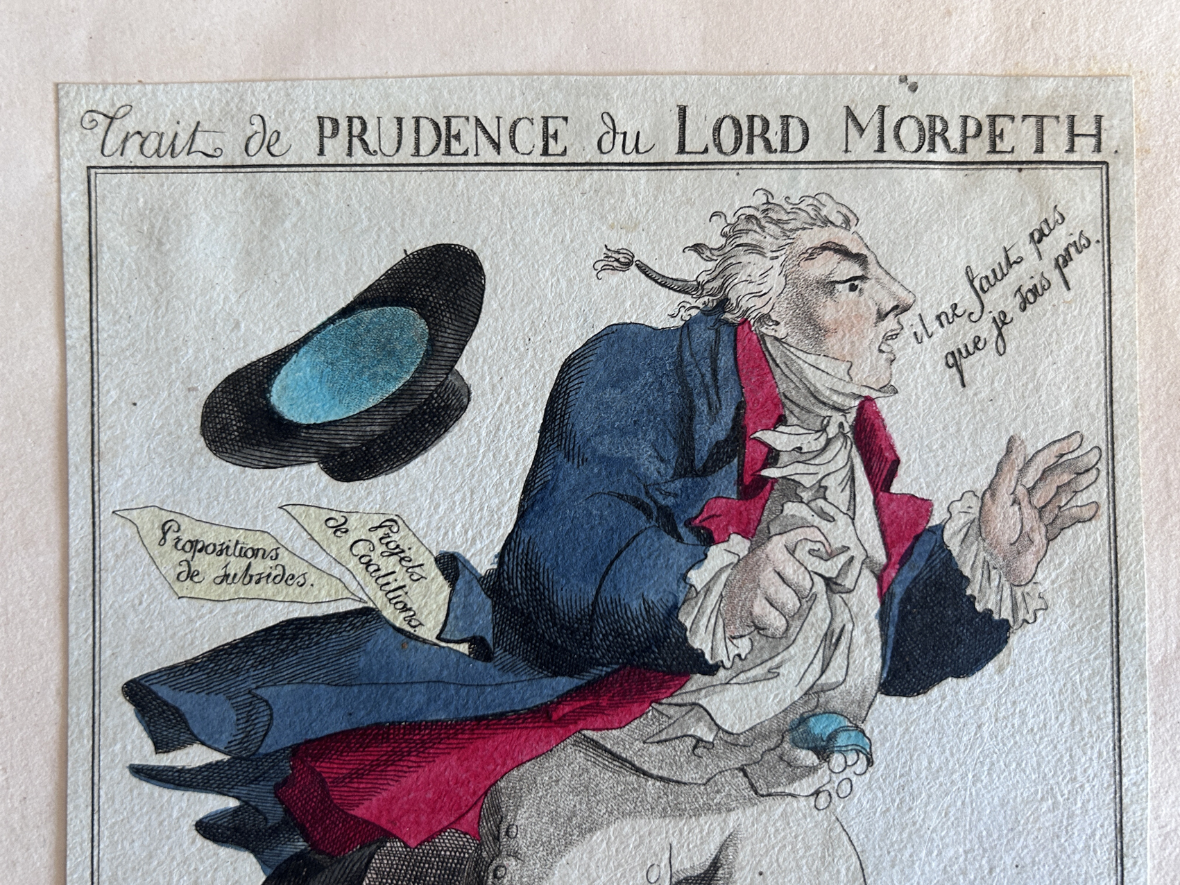 Trait de prudence du Lord Morpeth